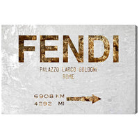 Oliver Gal Rome Road Sign Canvas Wall Art