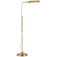 Culver Plated Aged Brass Adjustable Pharmacy LED Floor Lamp