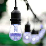 24-Light 48' Black S14-II RGB Outdoor LED String Light Set