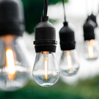 24-Light 48' Black S14 Outdoor LED String Light Set