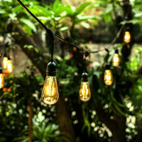 24-Light 48-Foot Black Outdoor LED String Light Set