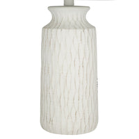 24.5" White Textured 2-Tone Table Lamp, LED bulb included - 13x13x24.5