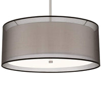 Possini Euro Double Drum 20" Wide White Pendant Light