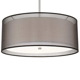 Possini Euro Double Drum 20" Wide White Pendant Light