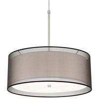 Possini Euro Double Drum 20" Wide White Pendant Light
