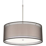 Possini Euro Double Drum 20" Wide White Pendant Light