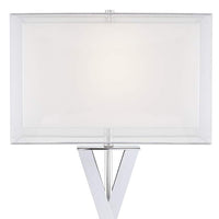 Proxima Double Shade Chrome Table Lamp with White Marble Riser