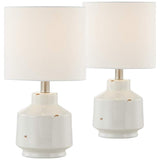 Tabor 17" High Distressed White Accent Table Lamps Set of 2