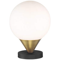 Alluria Coal and Gold Glass Globe Modern LED Table Lamp