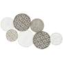 Langley 43 1/4" Wide Gray White Mesh Disk Wall Art