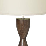 Modern Hourglass Table Lamps with Built-In Outlet Set of 2