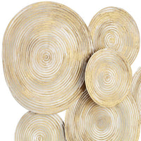 Mesa 32 1/4 Wide Gold Cream-Washed Disk Wall Art