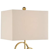 Saul Gold Rings Table Lamp with White Marble Riser