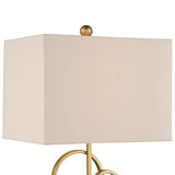 Saul Gold Rings Table Lamp with White Marble Riser