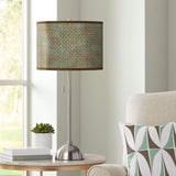 Interweave Patina Pattern Contemporary Table Lamp