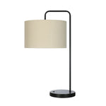 26" Industrial Table Lamp w/ Decorator Shade