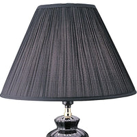 26" Stylish Black Ceramic Urn Shape Table Lamp - Medium