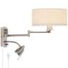 Possini Euro Radix Swing Arm Wall Lamp with LED Reading Light