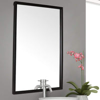 Northwood Black 24" x 35" Rectangular Metal Wall Mirror