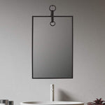 Northwood Black 13" x 20" Rectangular Metal Wall Mirror