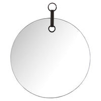 Northwood Black Silver 19" Round Frameless Wall Mirror