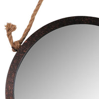 Northwood Black and Brushed Copper 15" Round Wall Mirror