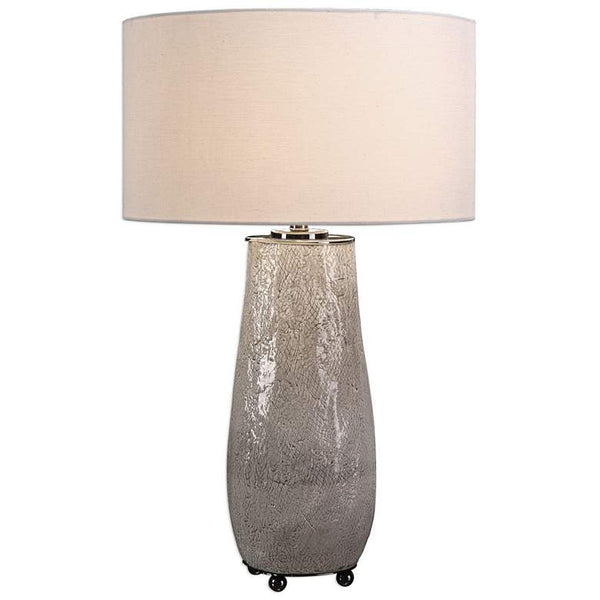 Balkana Aged Gray Ceramic Table Lamp