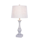 28 inch Resin Table Lamp in Cool Grey Finish
