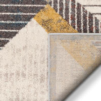 Jacey Geometric Distressed Grey Sotf Area Rug