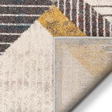 Jacey Geometric Distressed Grey Sotf Area Rug