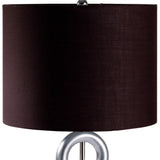 29" Silver Ceramic Geometric Table Lamp With Brown Classic Drum Shade - 13.75 x 13.75 x 29