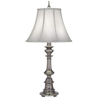 Silk Shantung And Antique Nickel Table Lamp