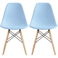 Set of 2 Designer Plastic Eiffel Wood Chair Bedroom Kitchen Desk Living Room Dining