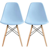 Set of 2 Designer Plastic Eiffel Wood Chair Bedroom Kitchen Desk Living Room Dining