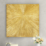 Gold Signature Sunburst 32 3/4"W Dimensional Box Wall Art