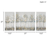 Blue Midst Forest 3-Piece Canvas Wall Art Set