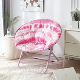 30" Faux Fur Printed Saucer™ Chair, Multiple Colors - Pink