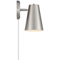 Koby Brushed Nickel Plug-In Wall Lamps Set of 2