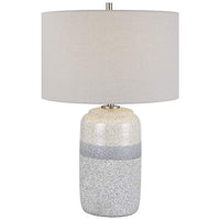 Pinpoint Ivory and Blue Gray Table Lamp