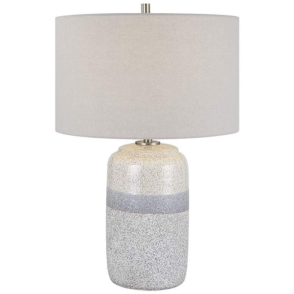 Pinpoint Ivory and Blue Gray Table Lamp