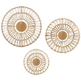 Neutral Ella Corn Leaves 3-Piece Metal Wall Art Set