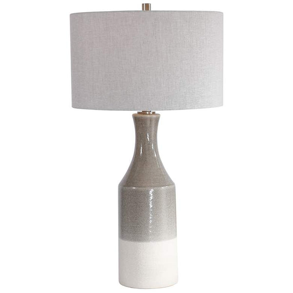 Savin Gray and Ivory Ceramic Lamp