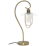 Lalia Modern Antique Brass Metal Scroll Table Lamp