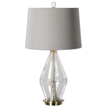 Spezzano Clear Crackled Glass Table Lamp