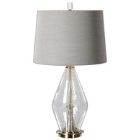 Spezzano Clear Crackled Glass Table Lamp
