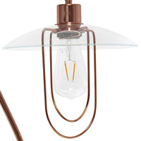 Lalia Modern Rose Gold Metal Scroll Table Lamp