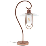 Lalia Modern Rose Gold Metal Scroll Table Lamp