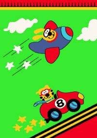 Pink Car Kids Children Soft Area Rug Abstract Carpet