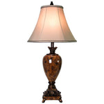 Trieste Table Lamp - Marble Finish - Taupe Fabric Shade