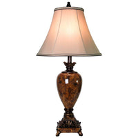 Trieste Table Lamp - Marble Finish - Taupe Fabric Shade